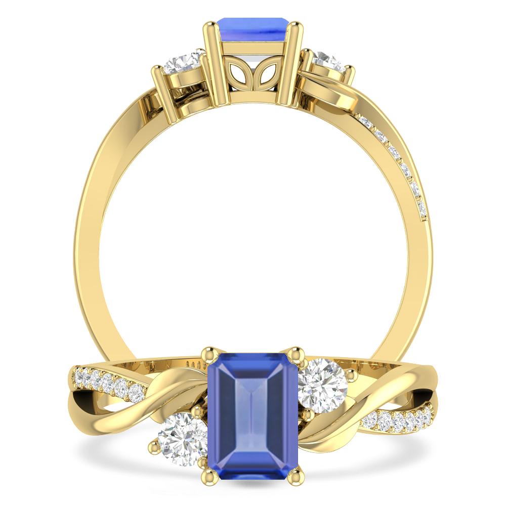 Yellow Gold - Tanzanite