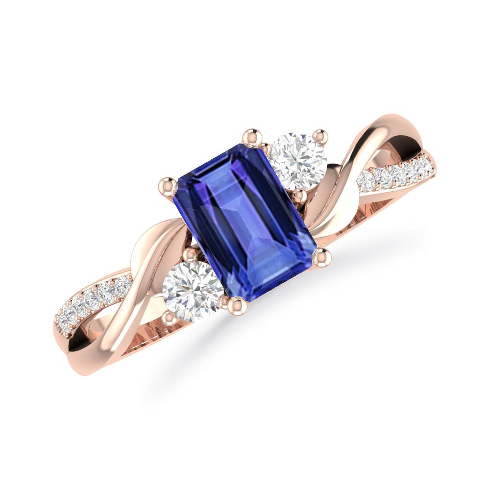 Rose Gold - Tanzanite