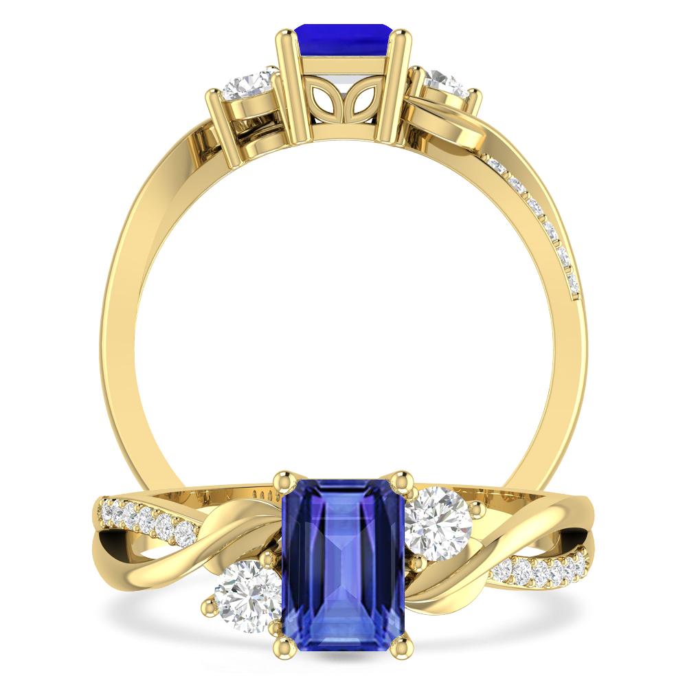 Yellow Gold - Tanzanite