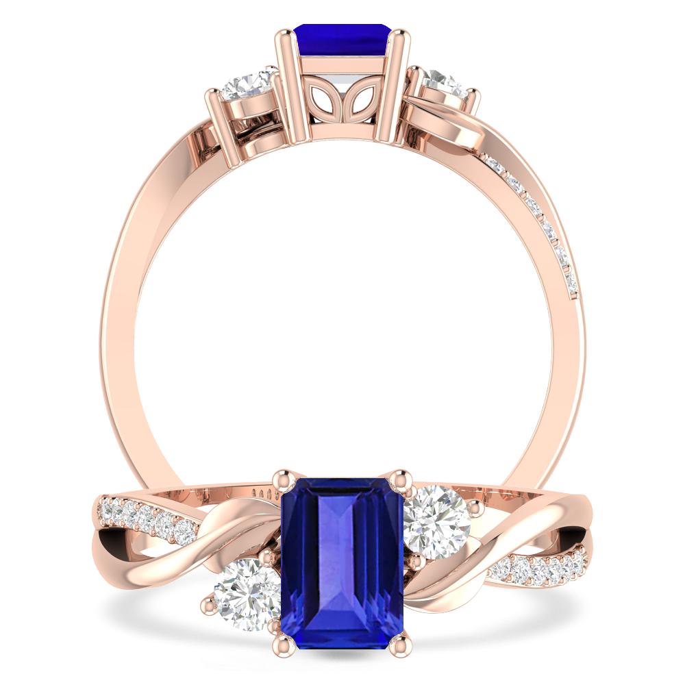 Rose Gold - Tanzanite