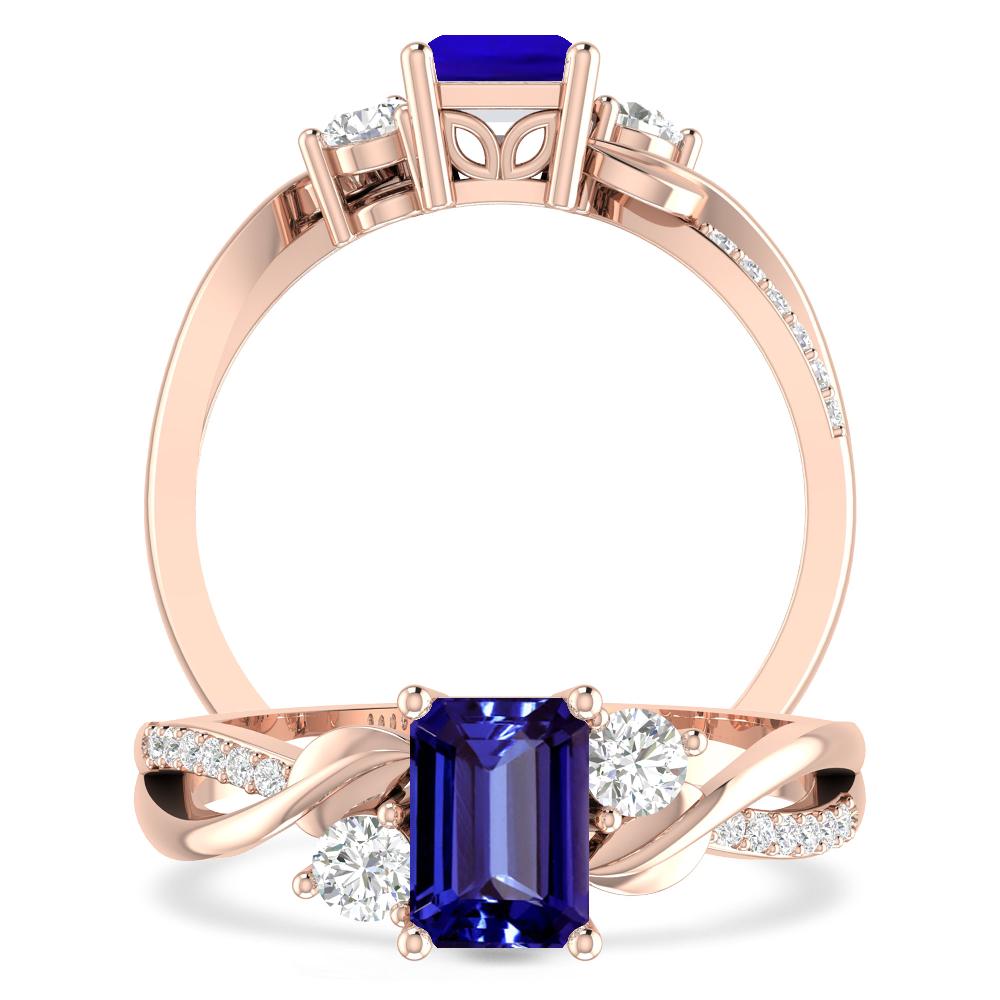 Rose Gold - Tanzanite