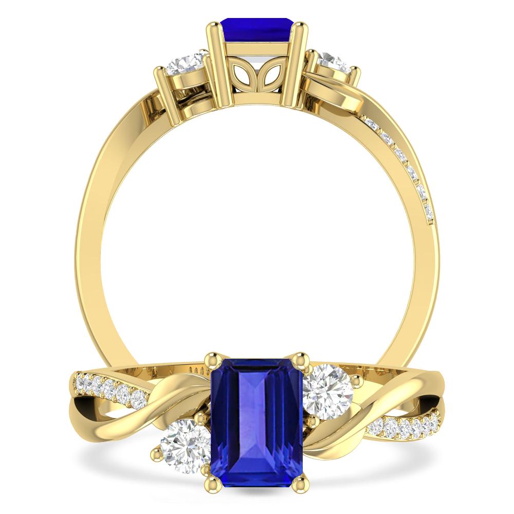 Yellow Gold - Tanzanite