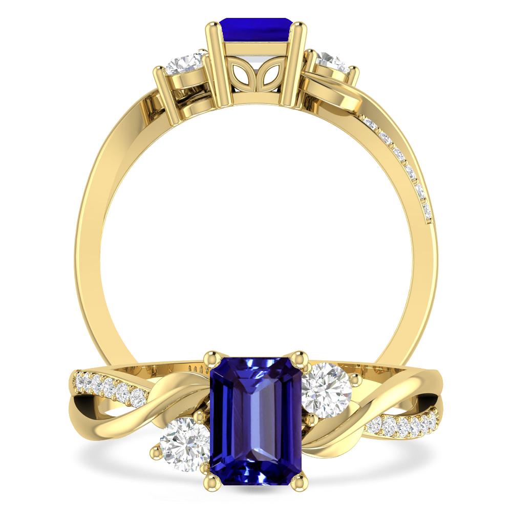 Yellow Gold - Tanzanite