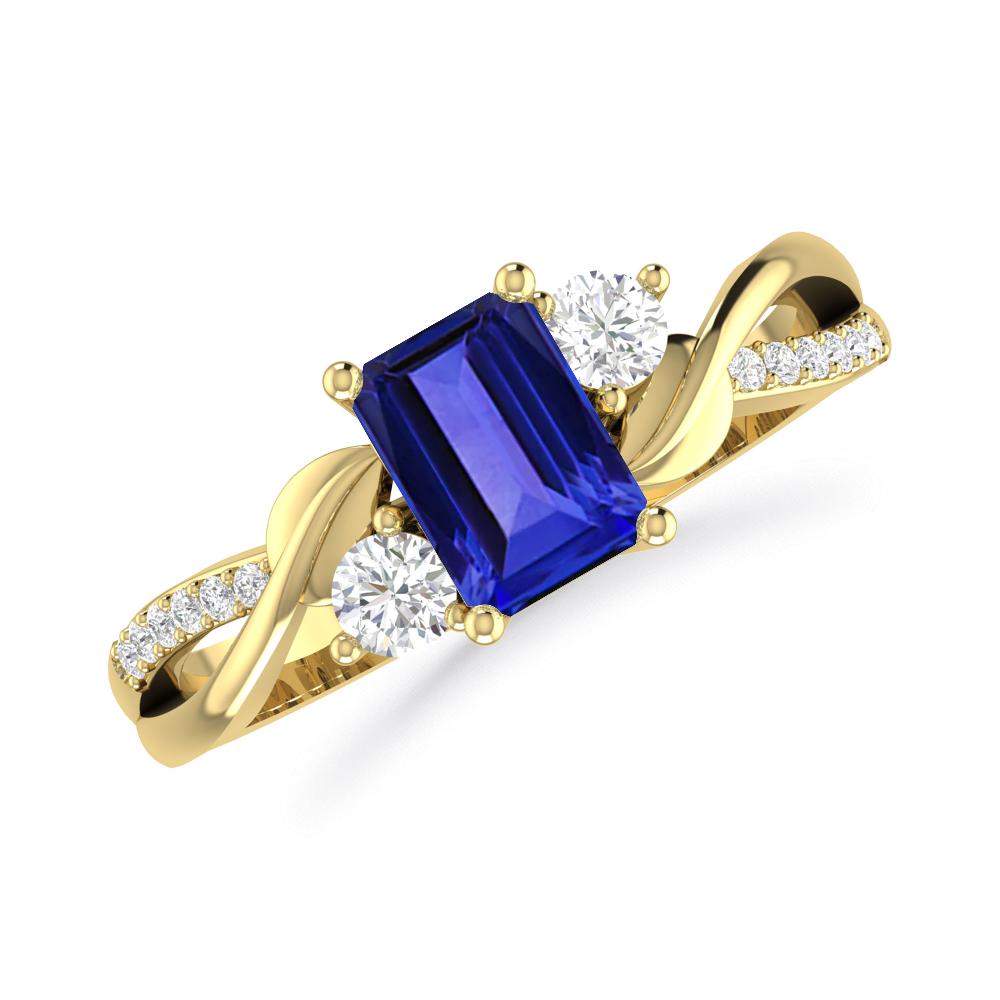 Yellow Gold - Tanzanite