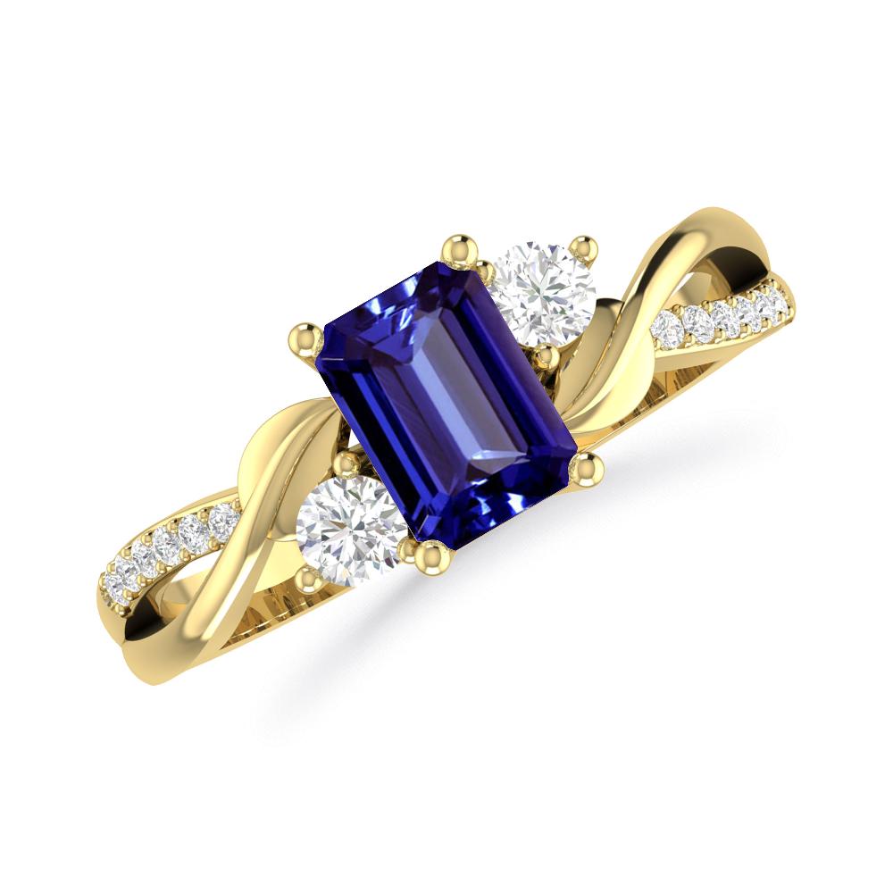 Yellow Gold - Tanzanite