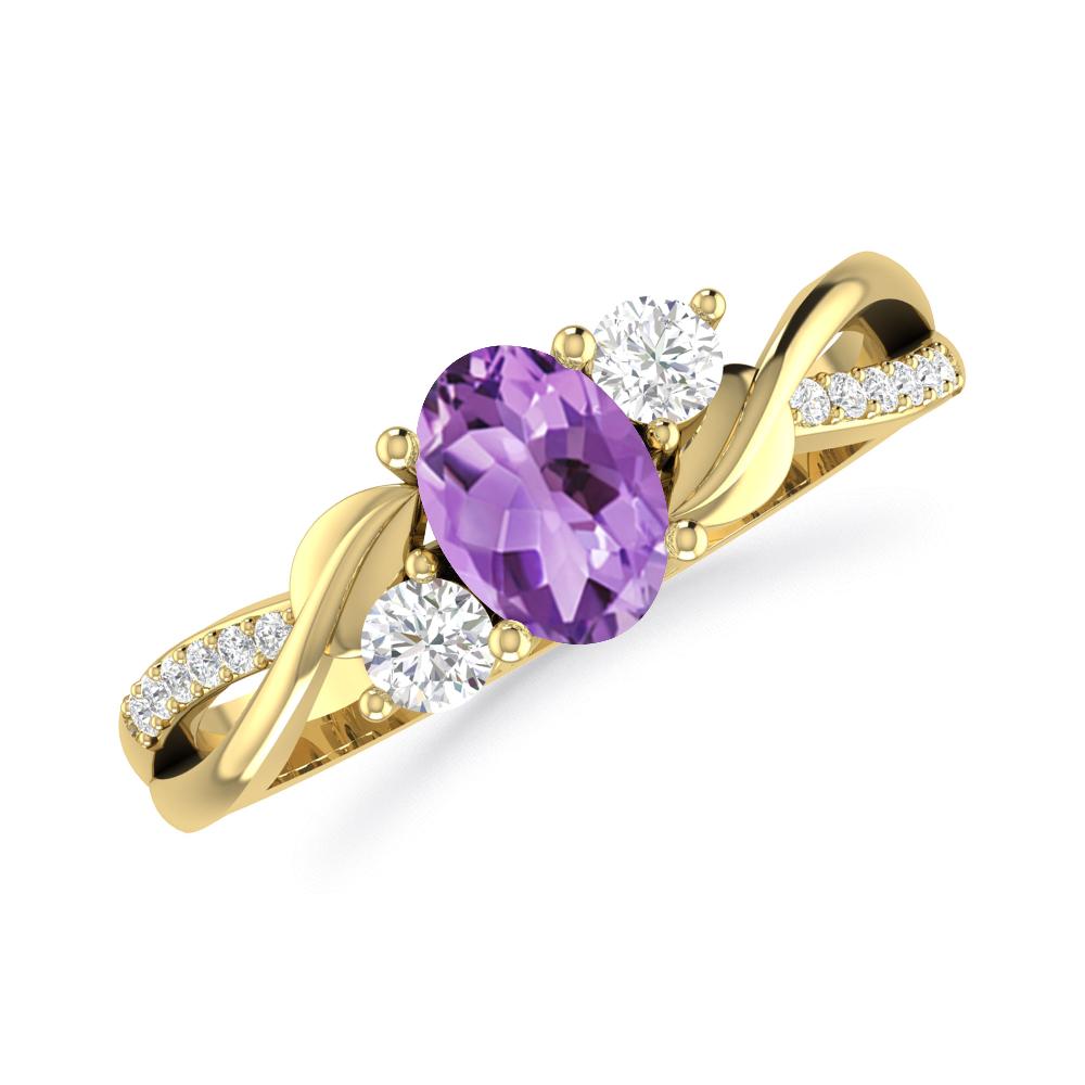 Yellow Gold - Amethyst