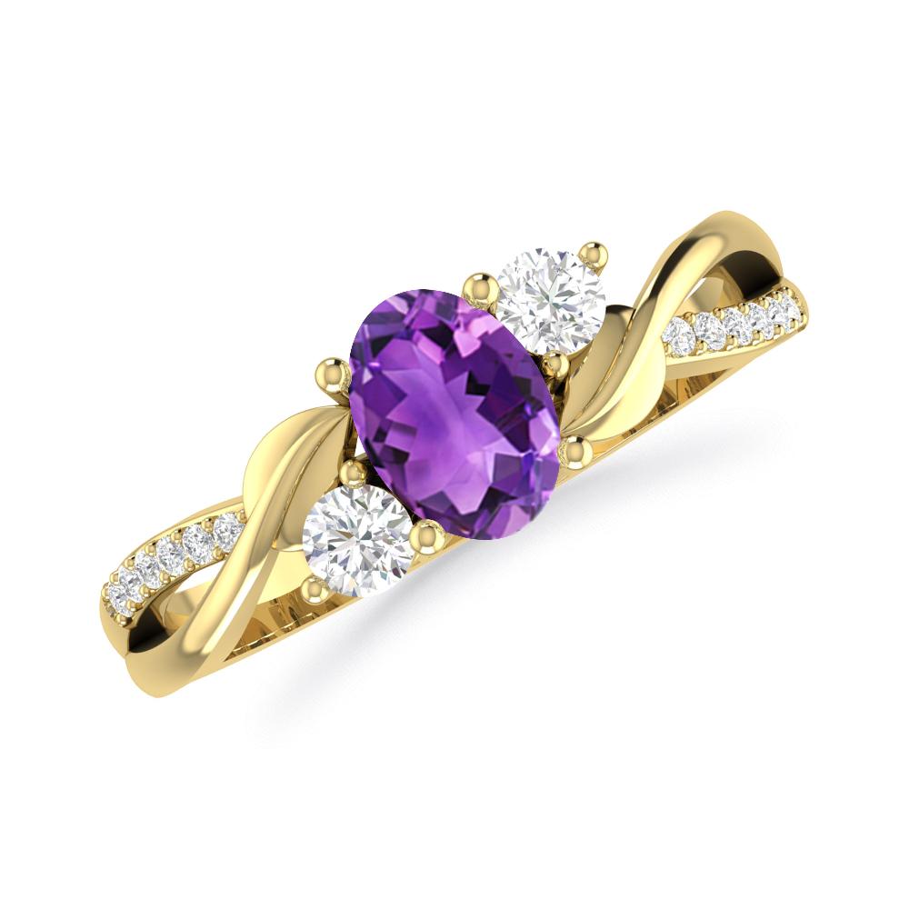 Yellow Gold - Amethyst