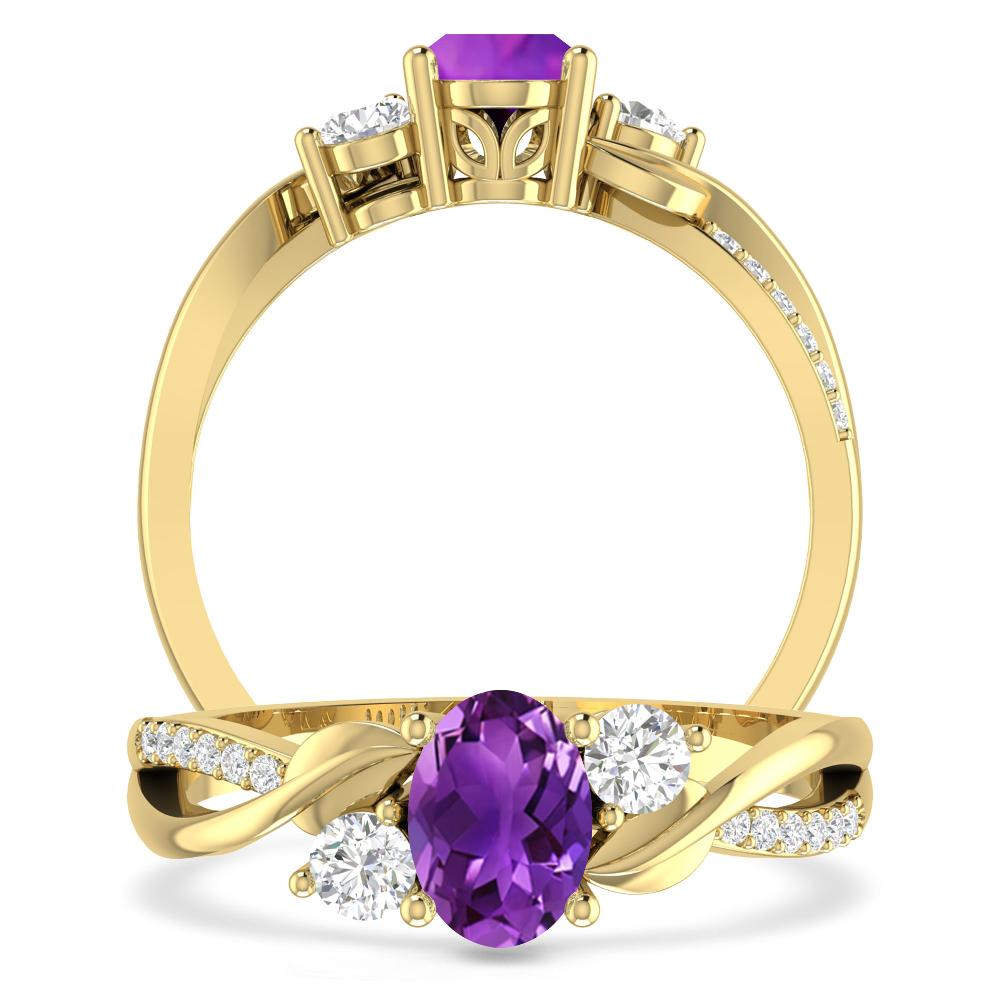 Yellow Gold - Amethyst