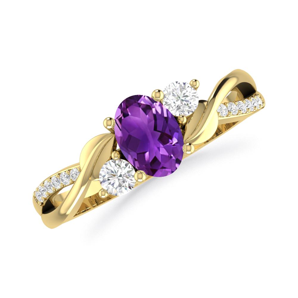 Yellow Gold - Amethyst