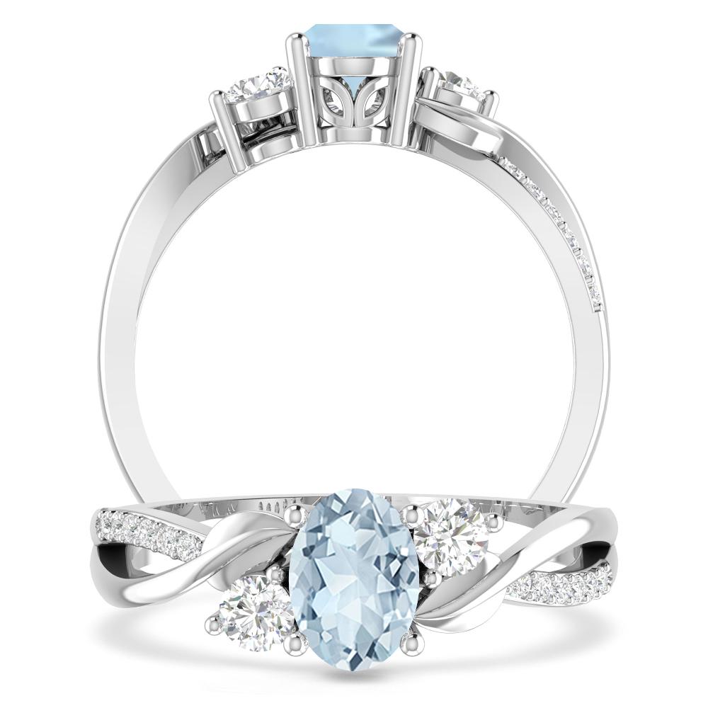 White Gold - Aquamarine