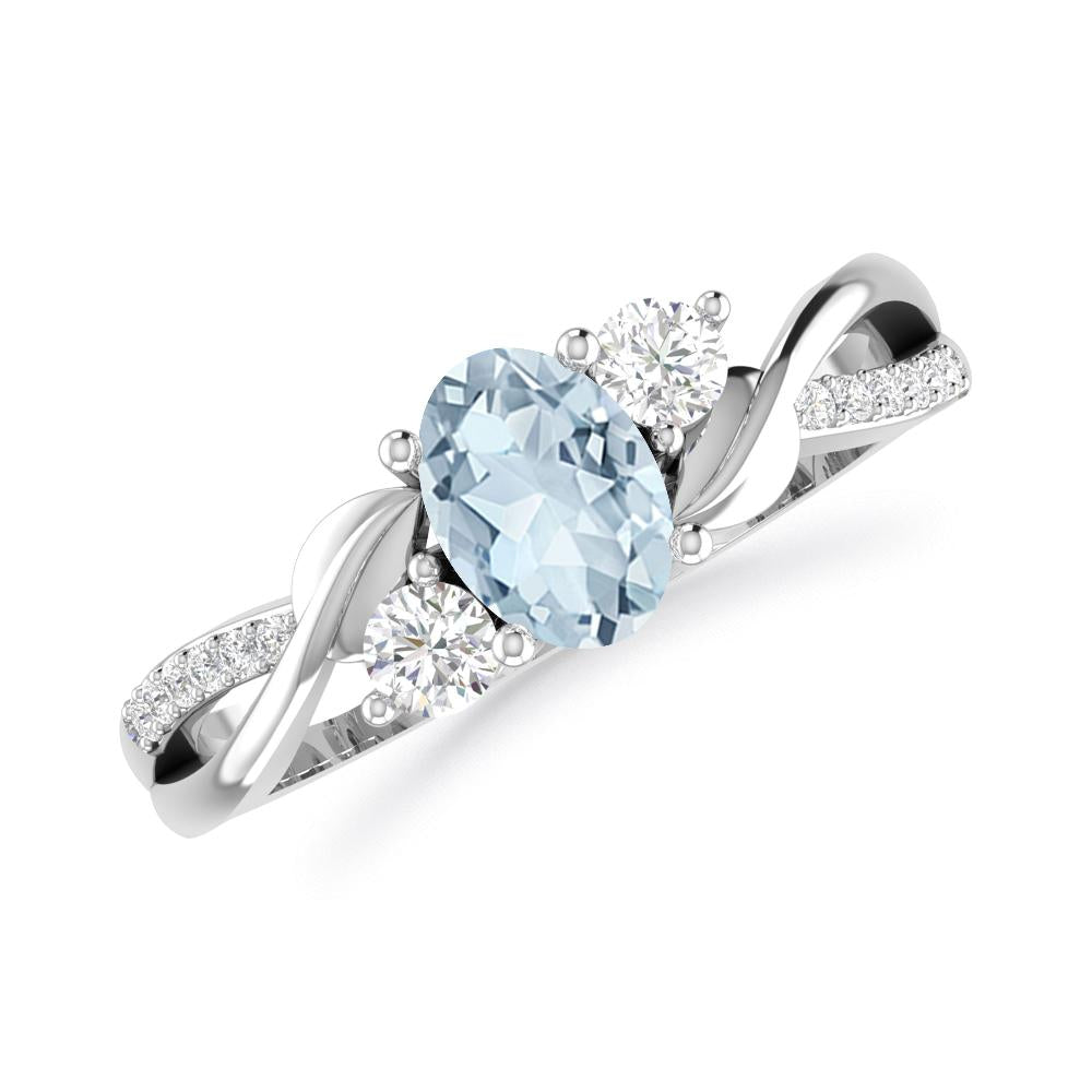 White Gold - Aquamarine