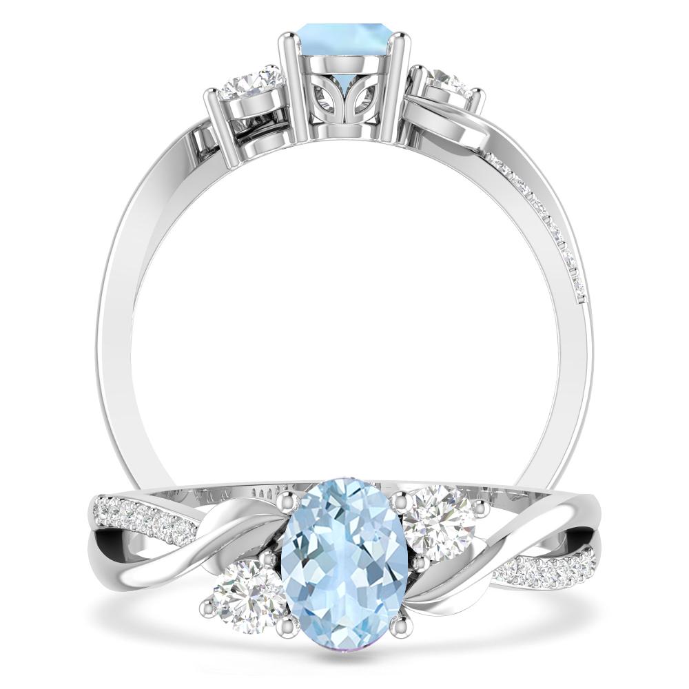 White Gold - Aquamarine