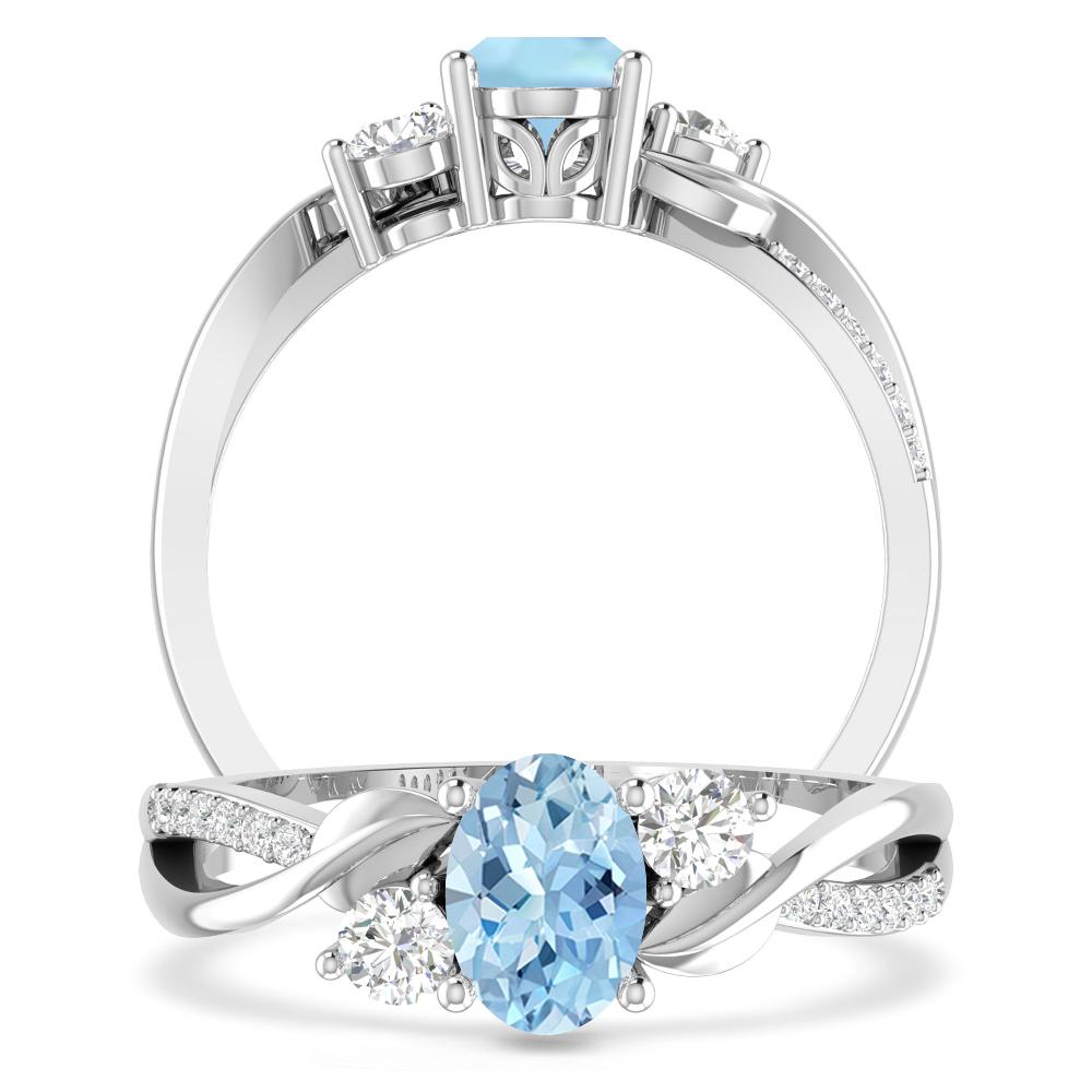 White Gold - Aquamarine