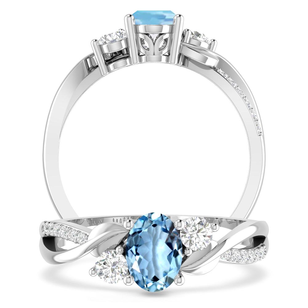 White Gold - Aquamarine