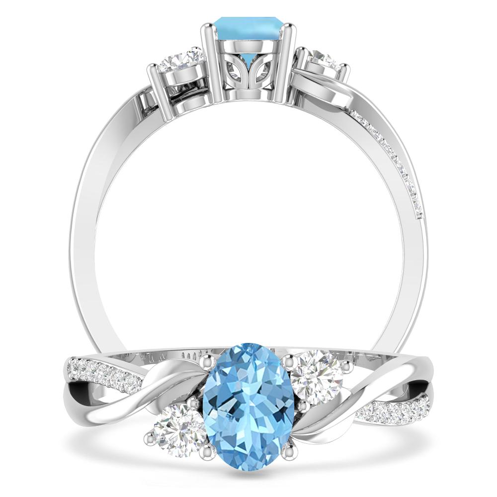 White Gold - Aquamarine