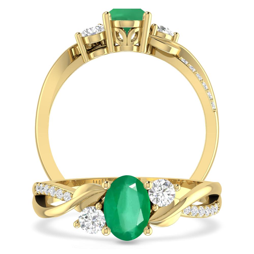 Yellow Gold - Emerald