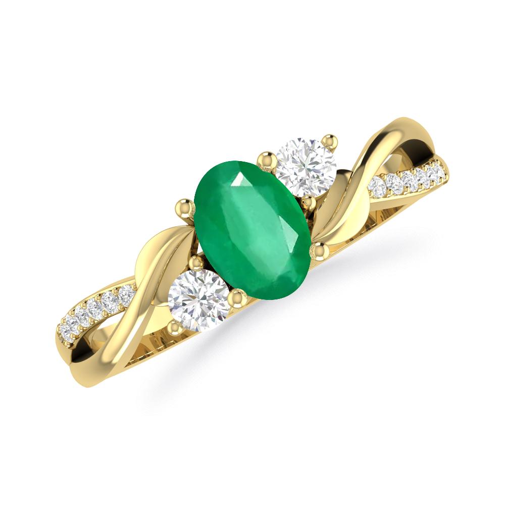 Yellow Gold - Emerald