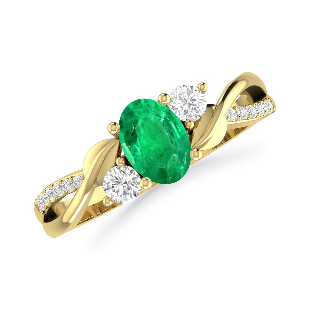 Yellow Gold - Emerald