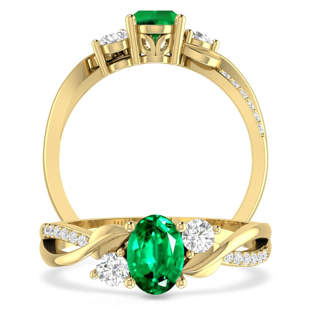 Yellow Gold - Emerald