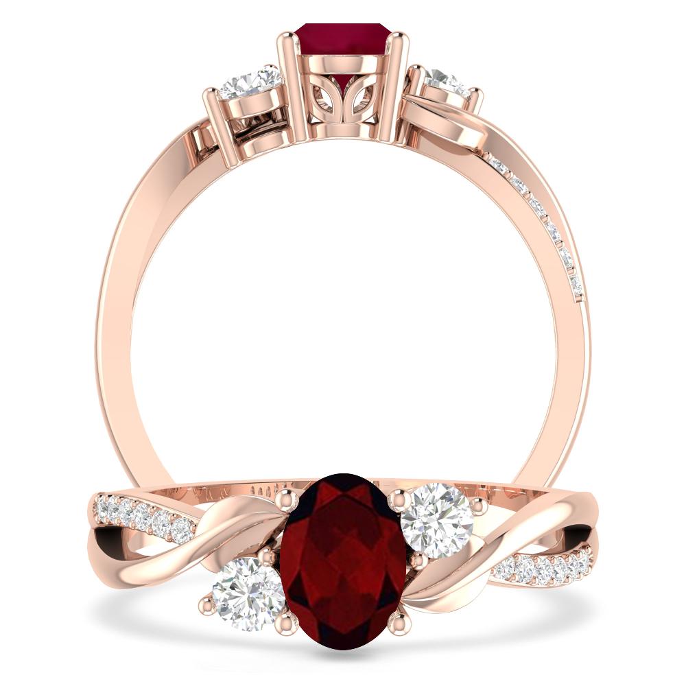 Rose Gold - Garnet