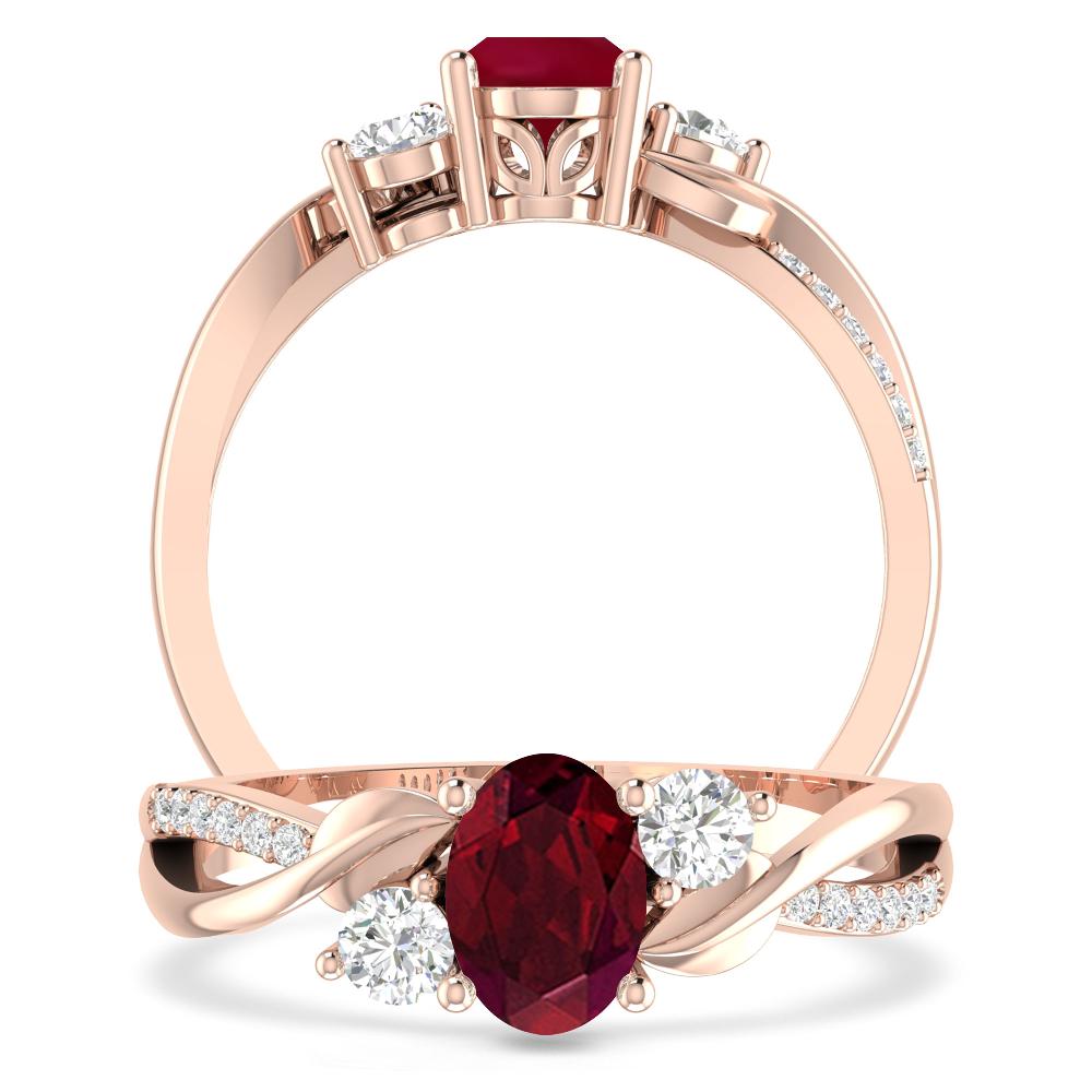 Rose Gold - Garnet