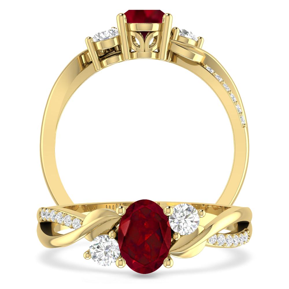 Yellow Gold - Garnet