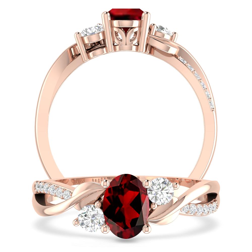 Rose Gold - Garnet