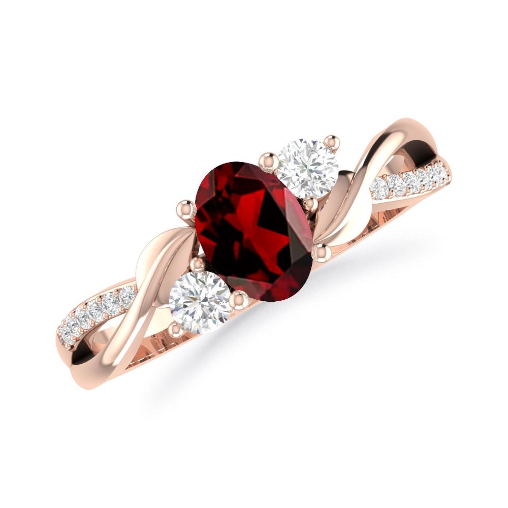 Rose Gold - Garnet