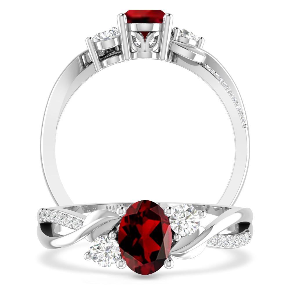 White Gold - Garnet