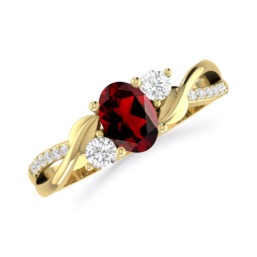 Yellow Gold - Garnet