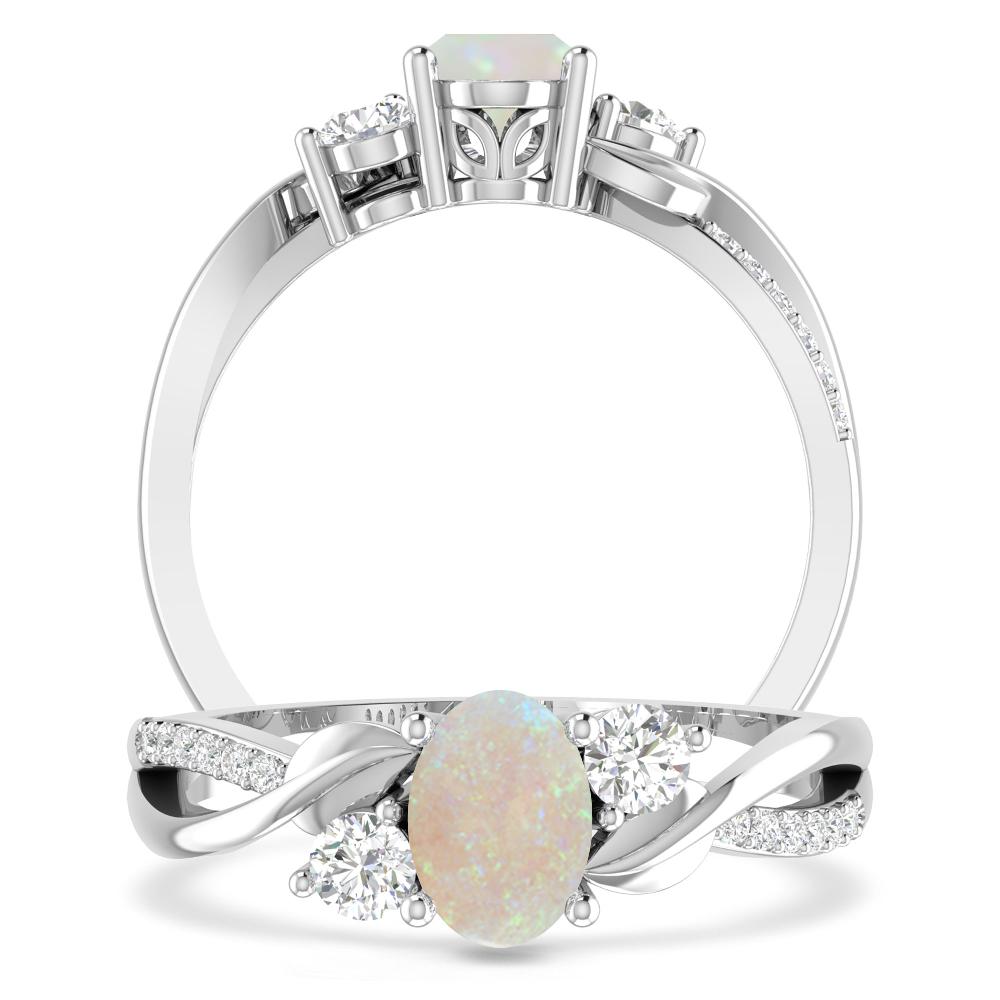 White Gold - Opal