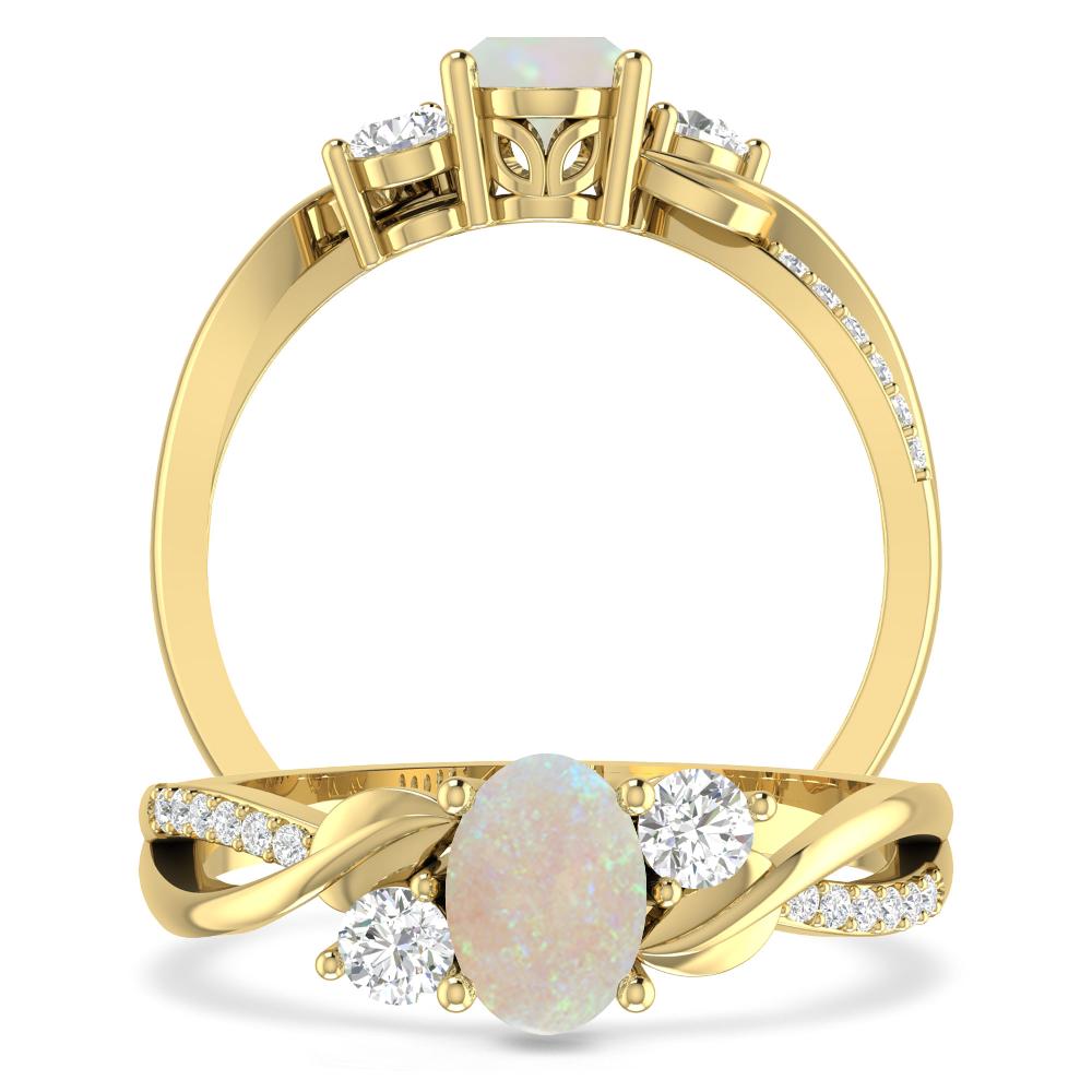 Yellow Gold - Opal