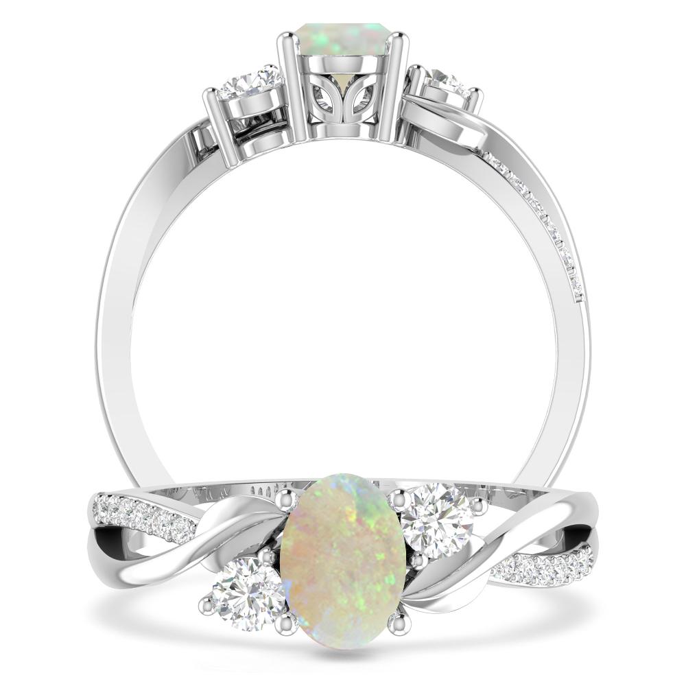 White Gold - Opal