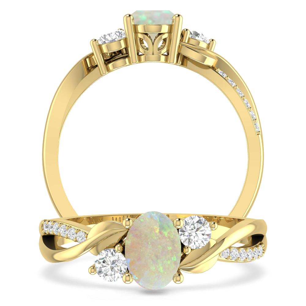 Yellow Gold - Opal