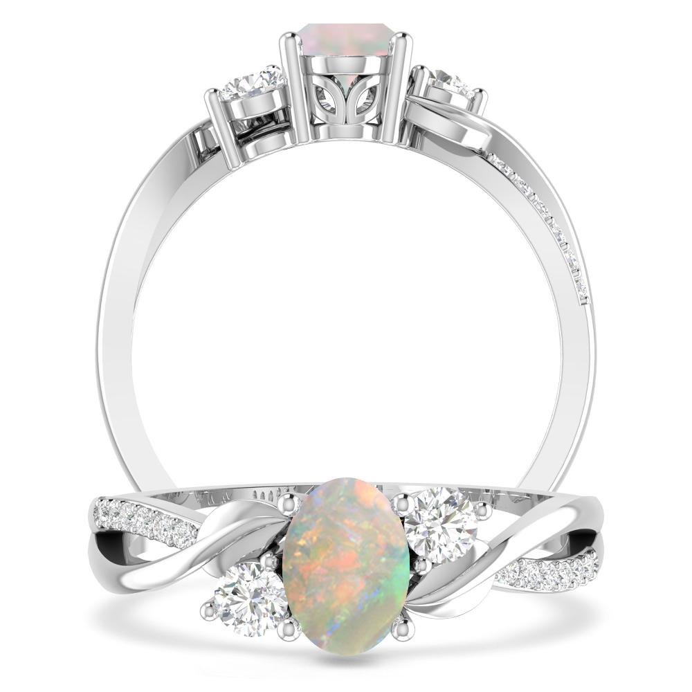 White Gold - Opal