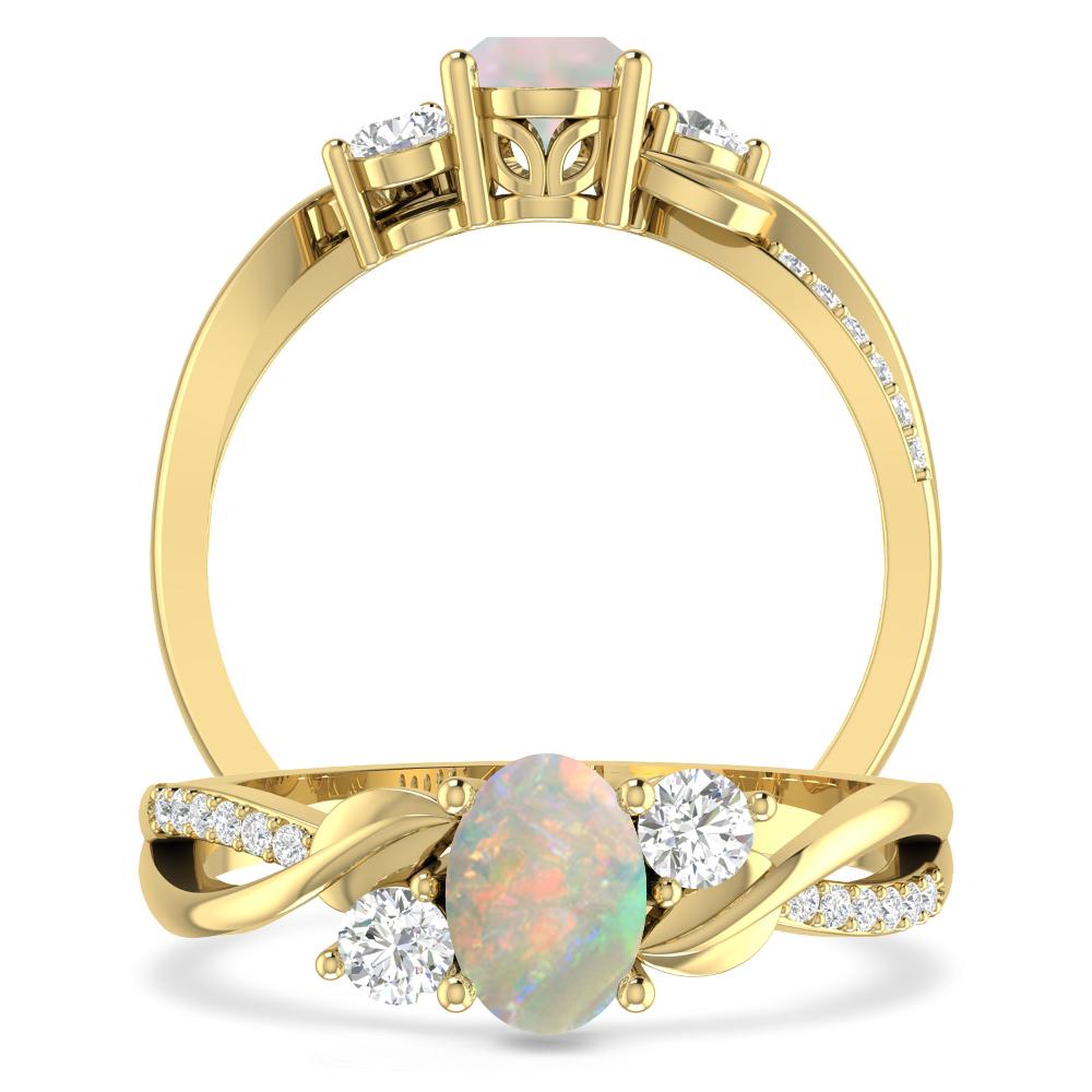 Yellow Gold - Opal