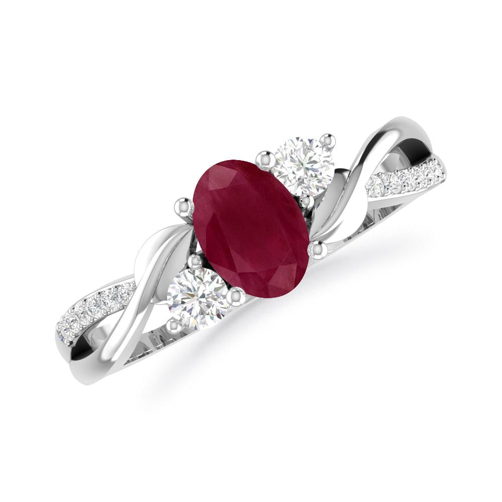 White Gold - Ruby