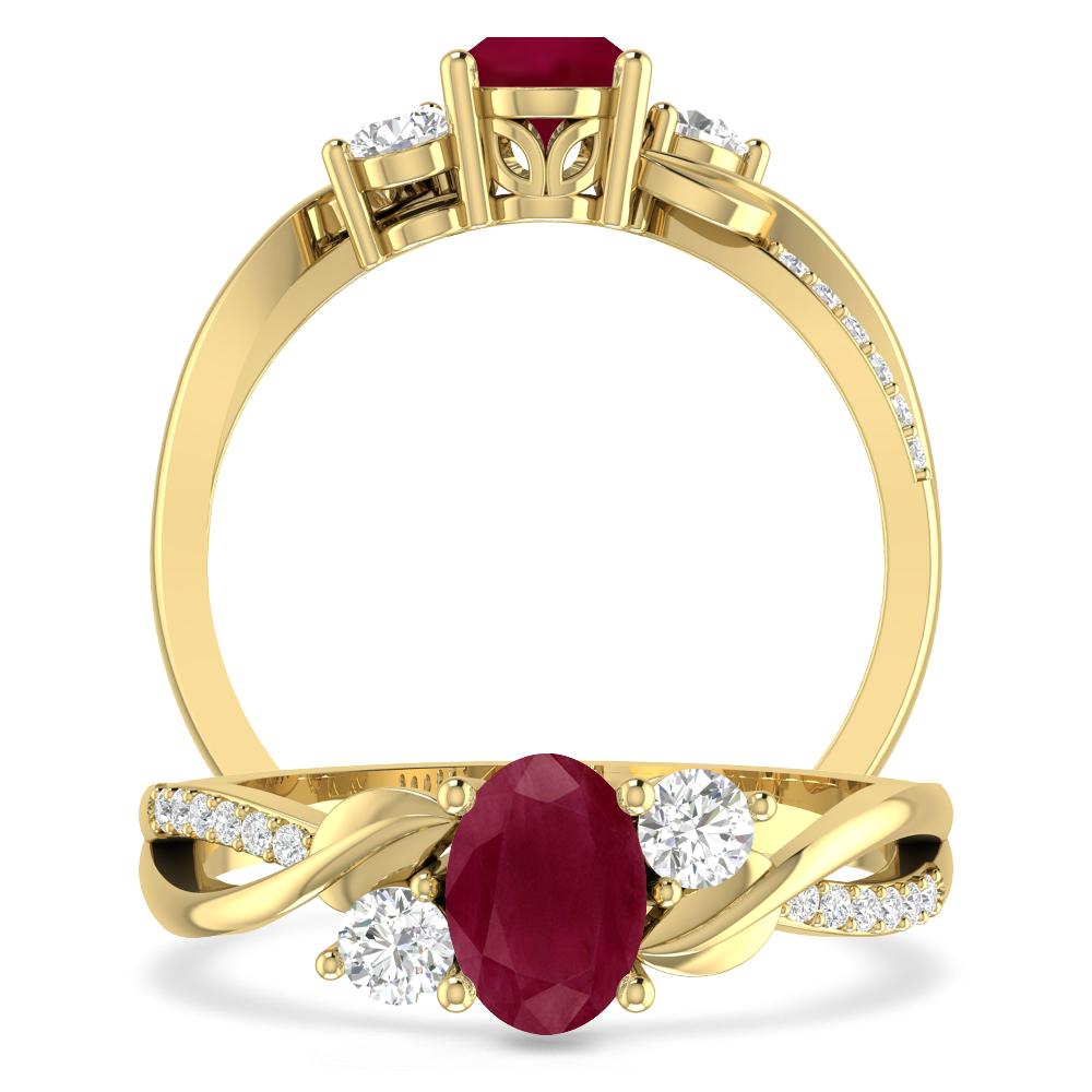 Yellow Gold - Ruby