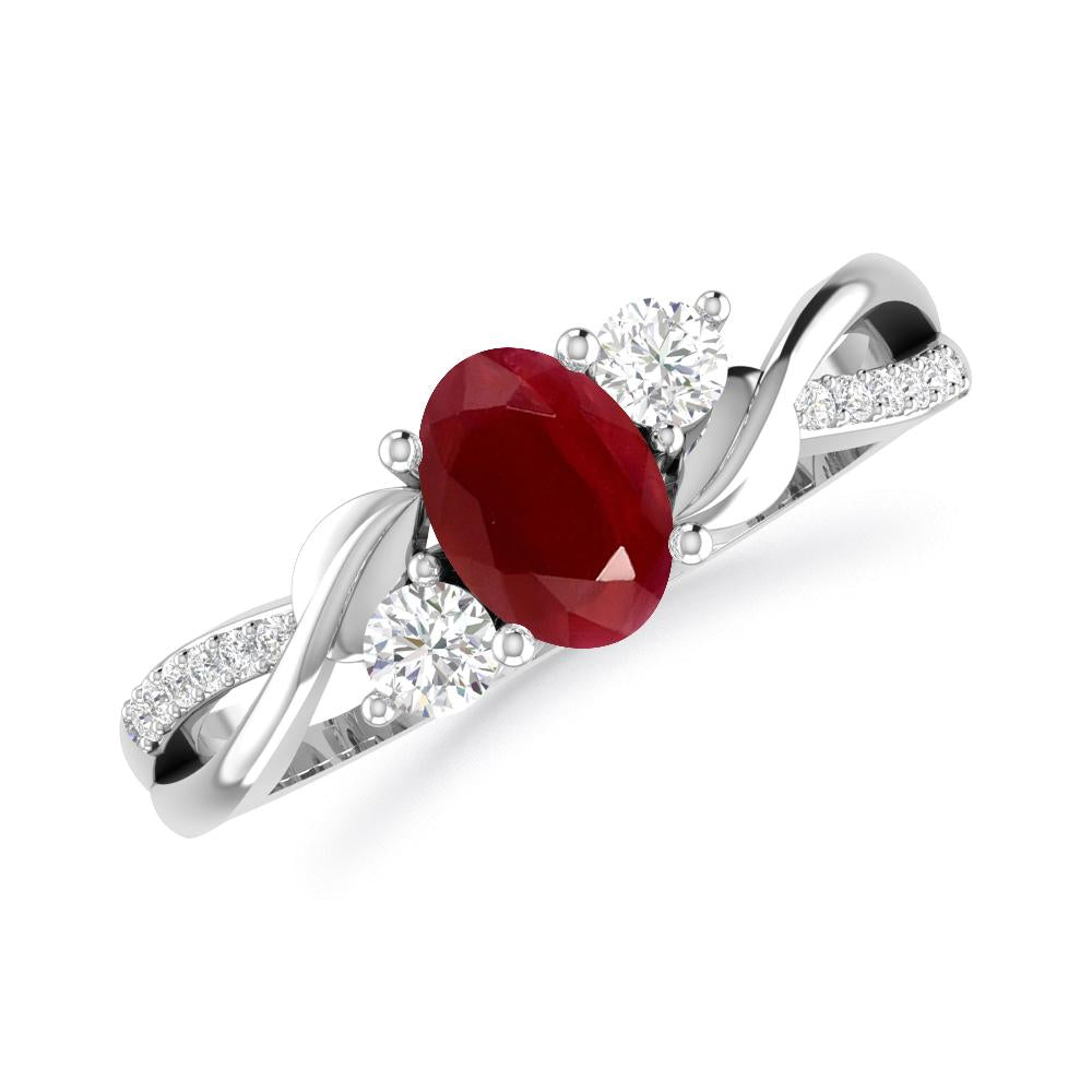 White Gold - Ruby