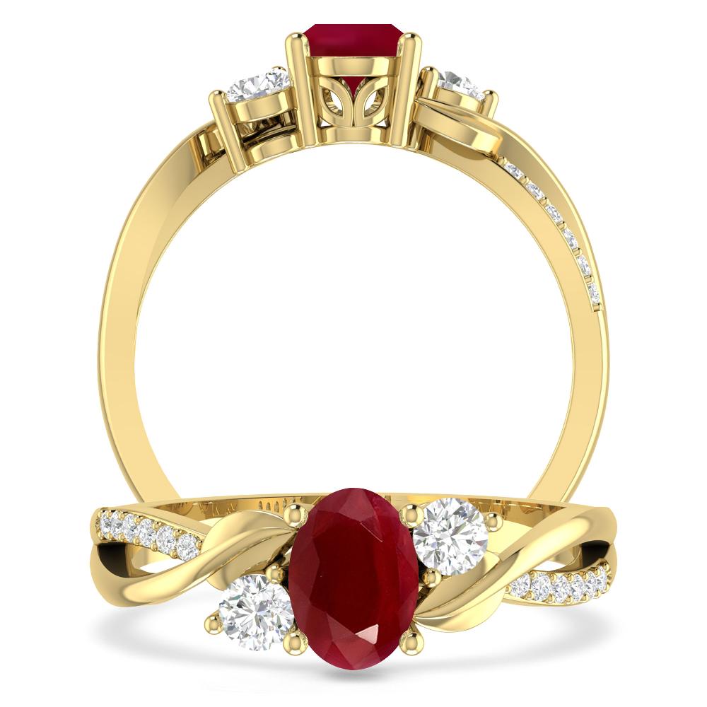 Yellow Gold - Ruby