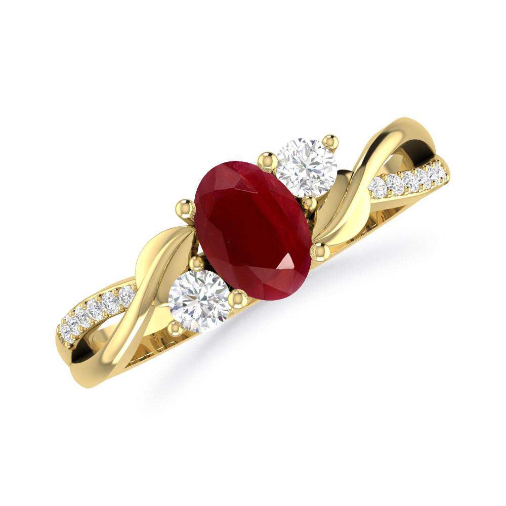 Yellow Gold - Ruby