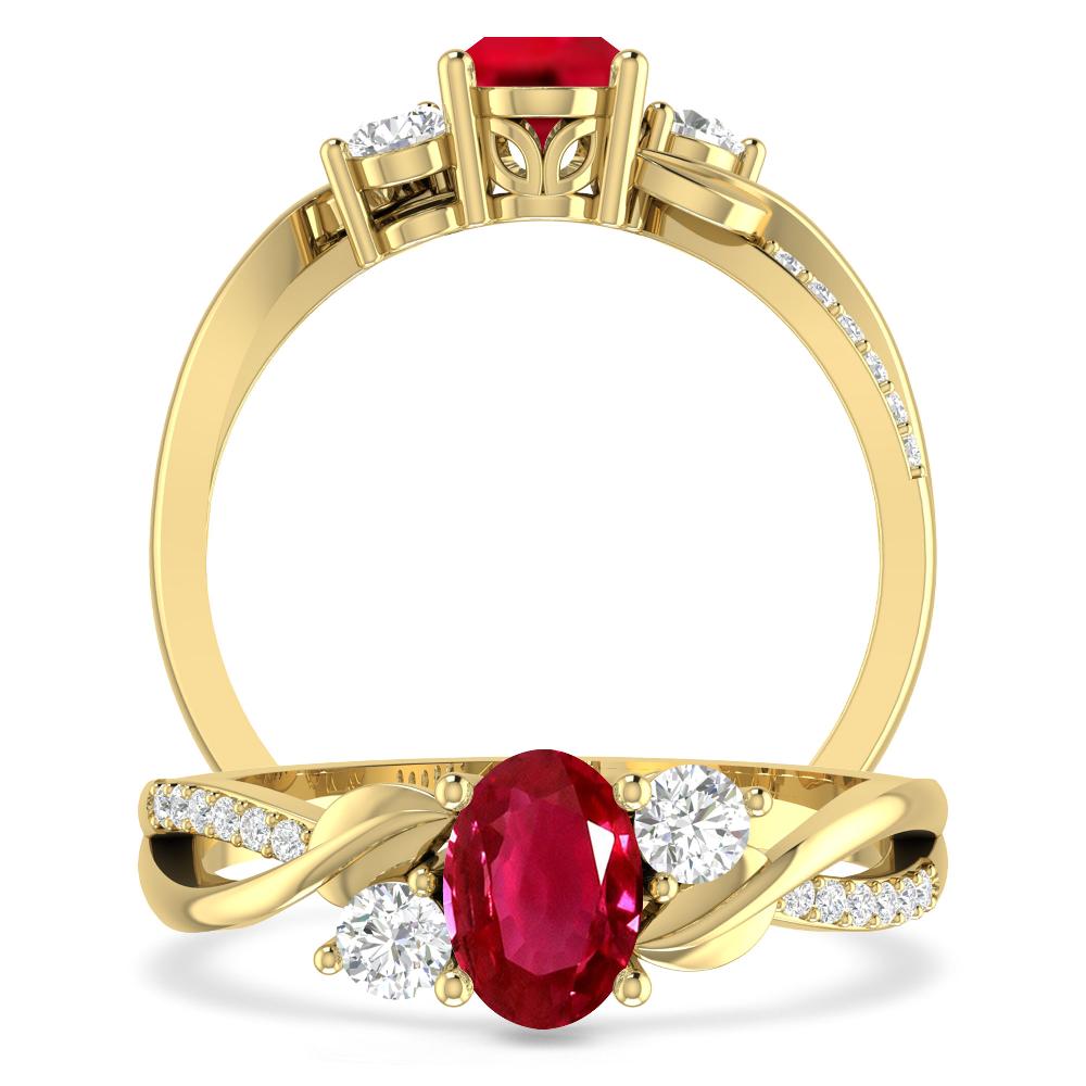 Yellow Gold - Ruby