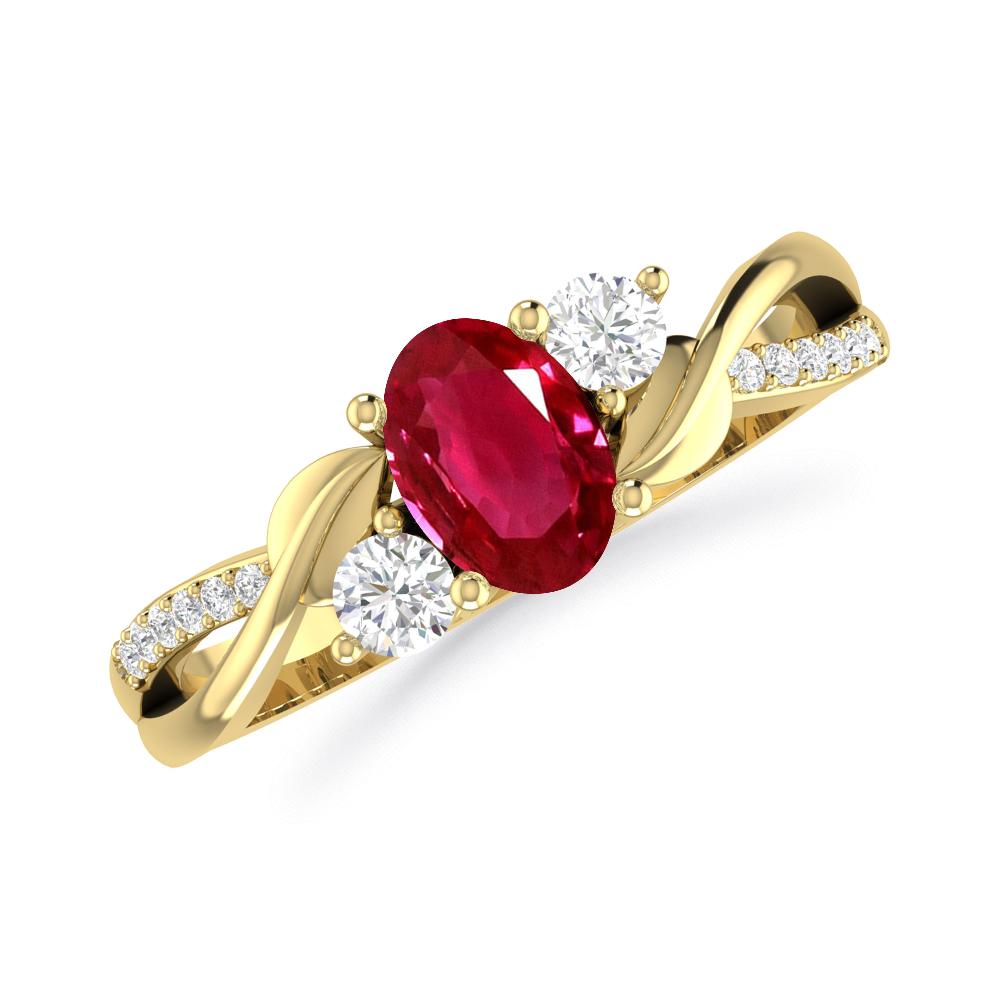 Yellow Gold - Ruby