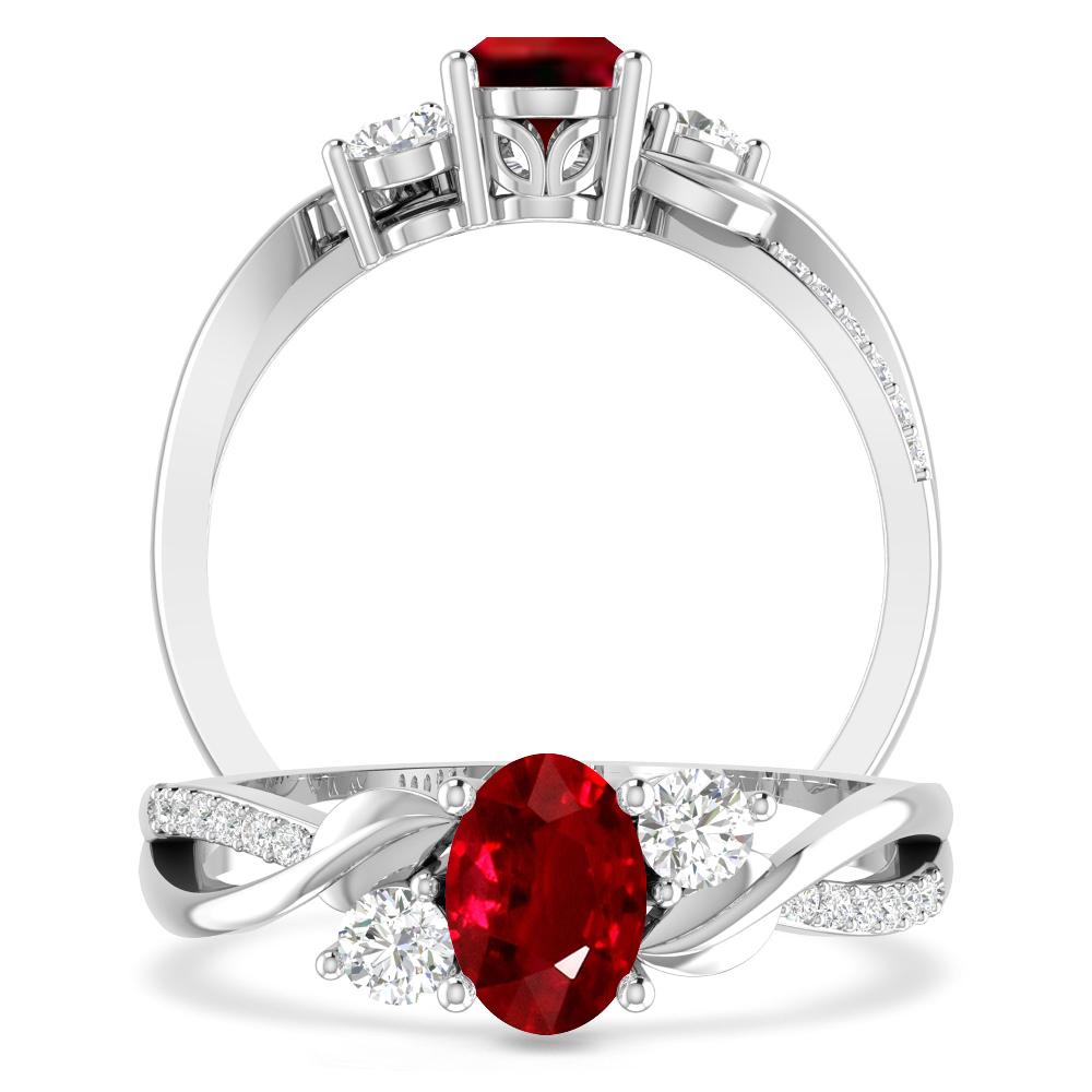 White Gold - Ruby