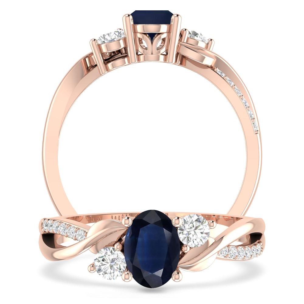 Rose Gold - Sapphire