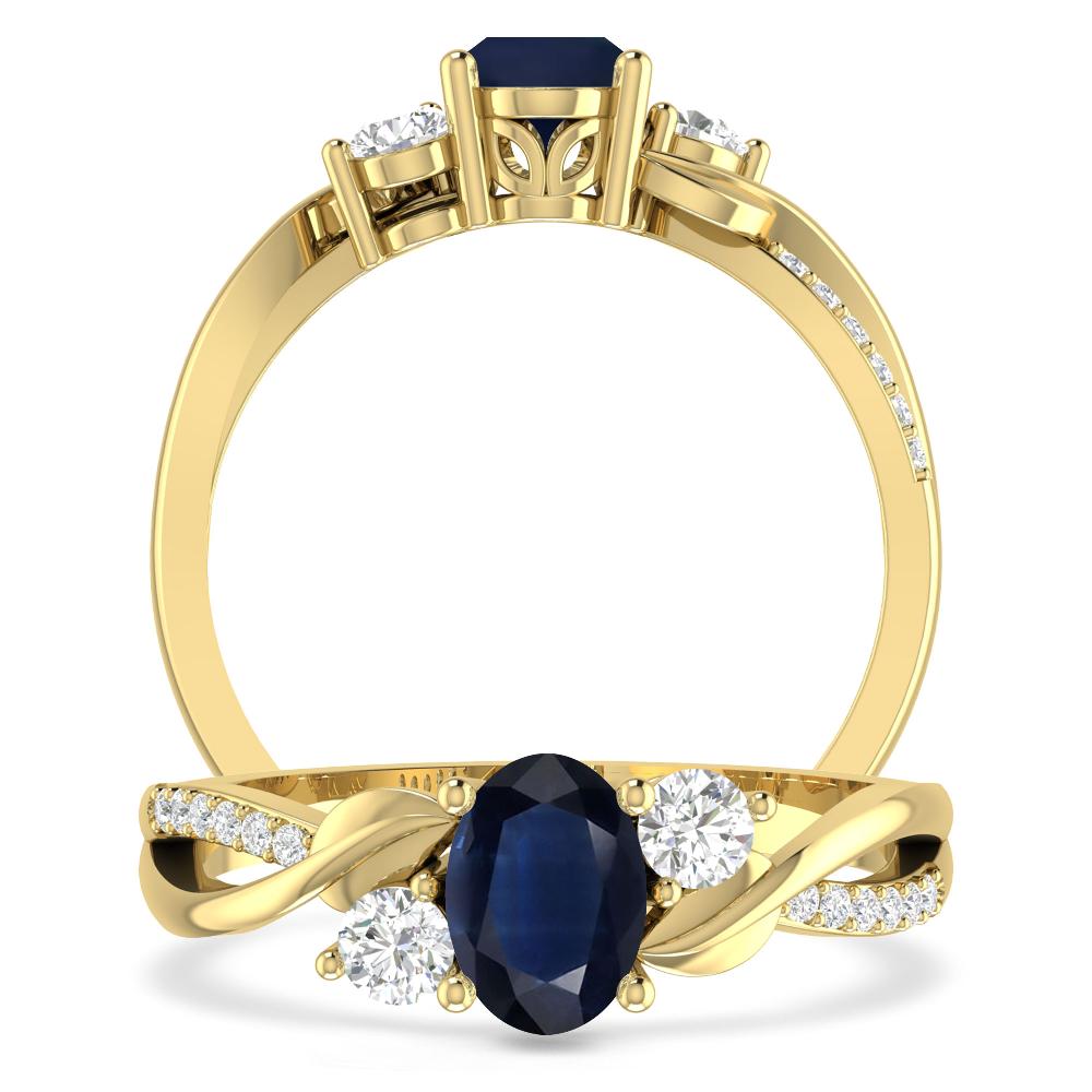 Yellow Gold - Sapphire