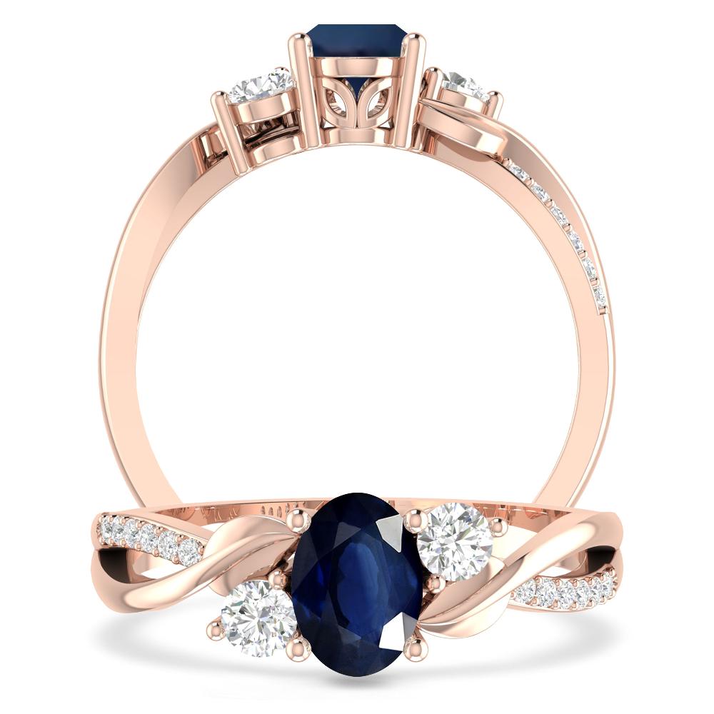 Rose Gold - Sapphire