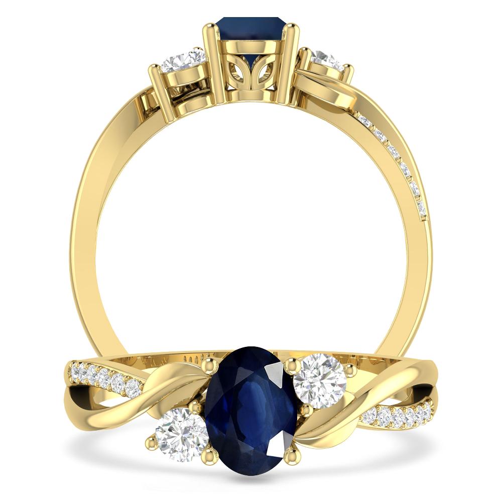 Yellow Gold - Sapphire