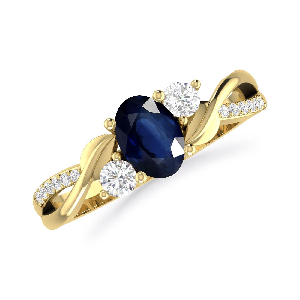 Yellow Gold - Sapphire