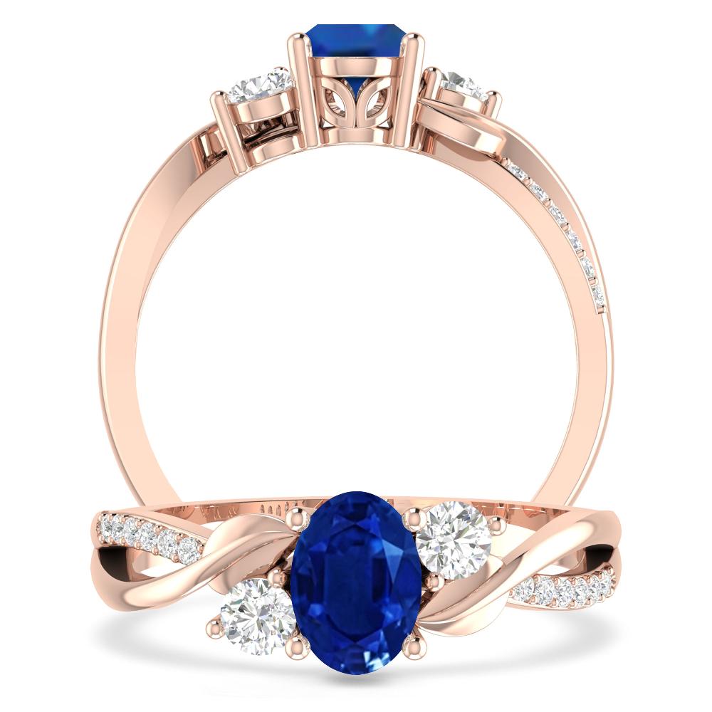 Rose Gold - Sapphire